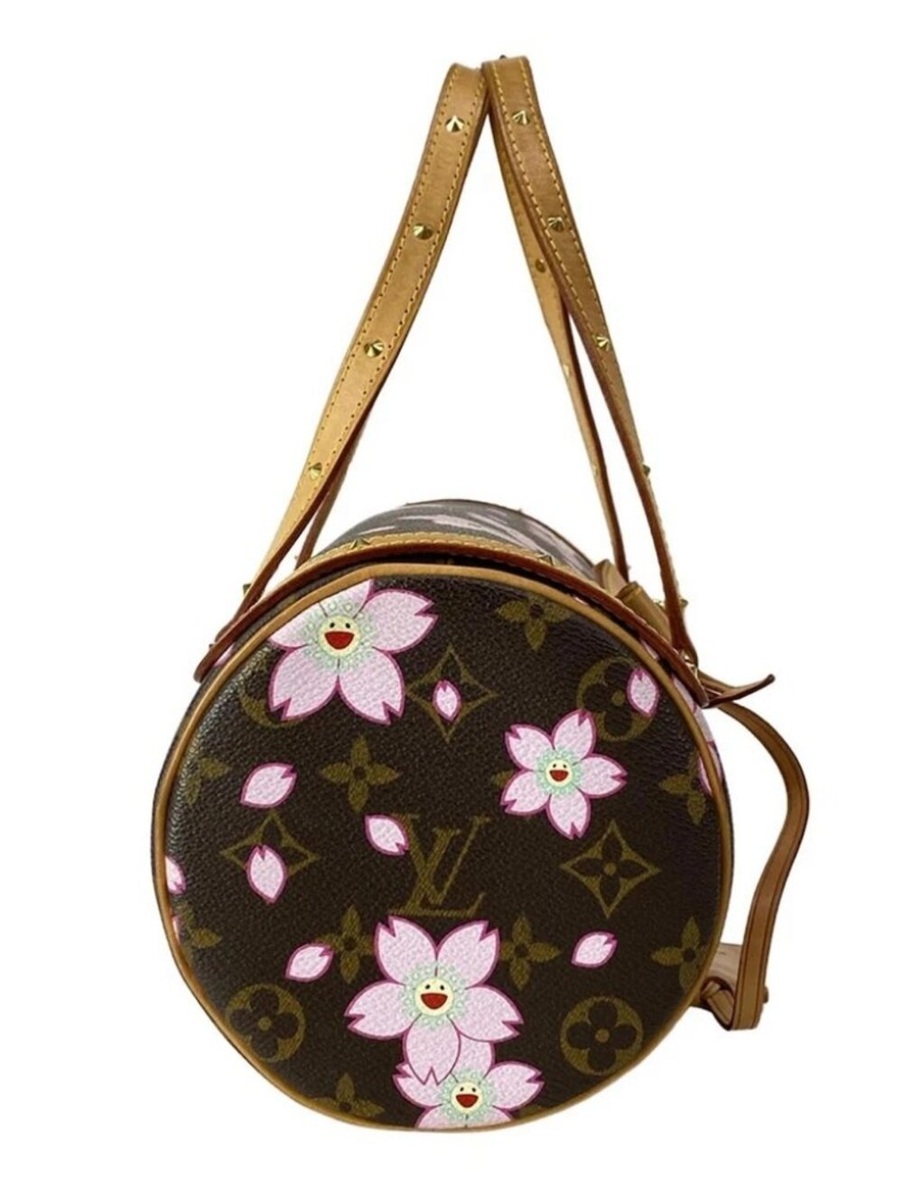 LOUIS VUITTON Papillon Maroon Monogram Cherry Blossom Unclear Handbag - Picture 3 of 14